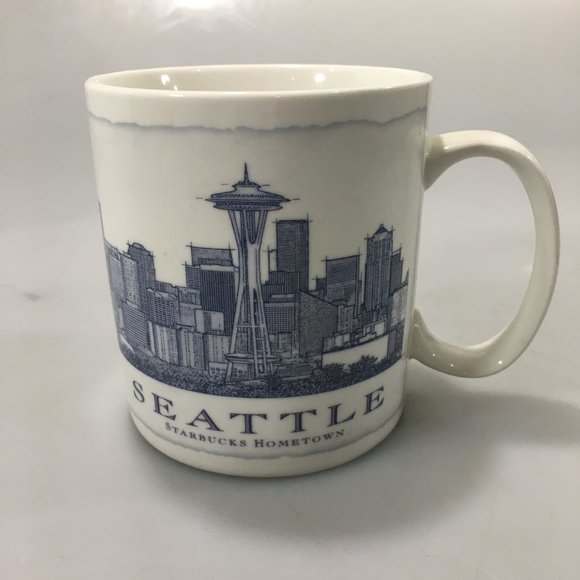 Starbucks Architect Blueprints Seattle Mug 18 oz 2007 Space Needle - Picture 2 of 7